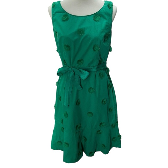 TALBOTS FLOWER APPLIQUE FIT-AND-FLARE DRESS - Picture 2 of 10